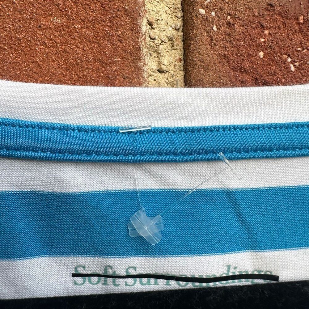 Soft Surroundings Softessential Striped Supima Te… - image 3